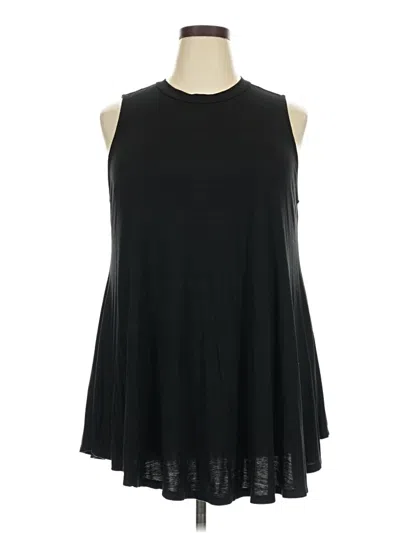 Pre-owned Lane Bryant Sleeveless T-shirt In Black