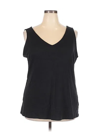 Pre-owned Lane Bryant Sleeveless T-shirt In Black