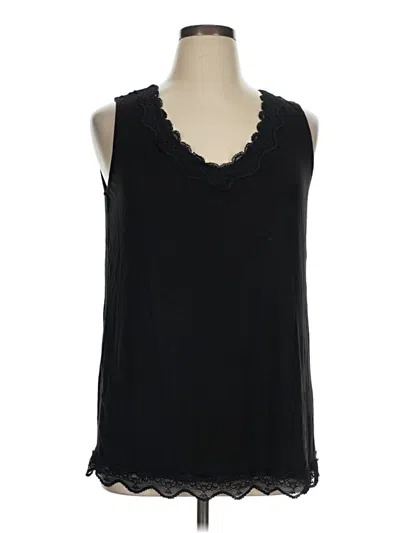 Pre-owned Lane Bryant Sleeveless T-shirt In Black