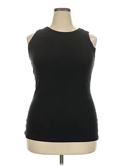 Pre-owned Lane Bryant Sleeveless T-shirt In Black