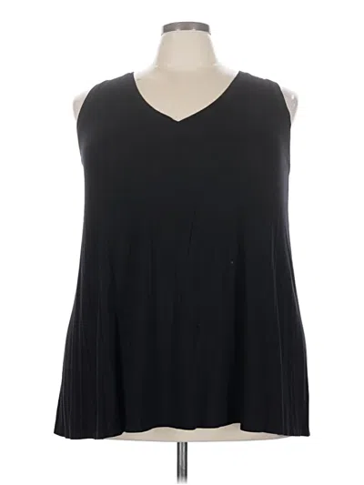 Pre-owned Lane Bryant Sleeveless T-shirt In Black