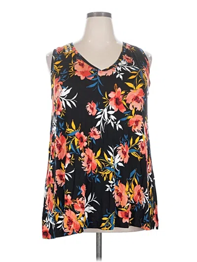 Lane Bryant Sleeveless T-shirt In Black