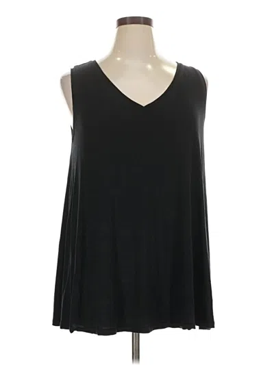 Pre-owned Lane Bryant Sleeveless T-shirt In Black