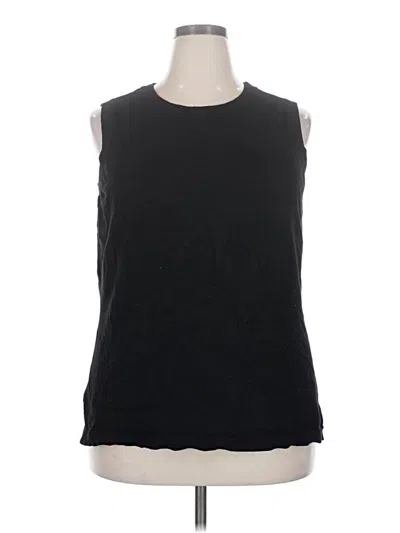 Pre-owned Lane Bryant Sleeveless T-shirt In Black