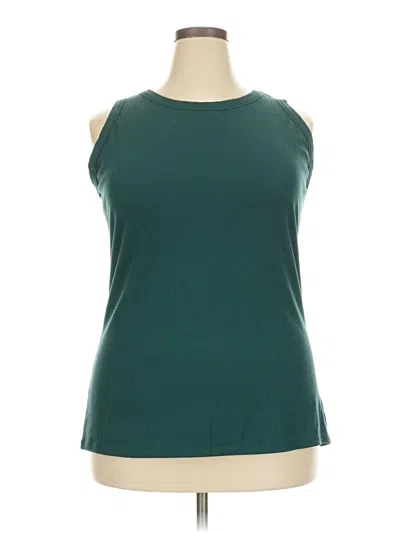 Pre-owned Lane Bryant Sleeveless T-shirt In Blue
