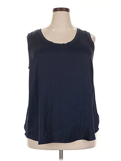 Pre-owned Lane Bryant Sleeveless T-shirt In Blue