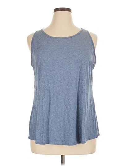 Pre-owned Lane Bryant Sleeveless T-shirt In Blue