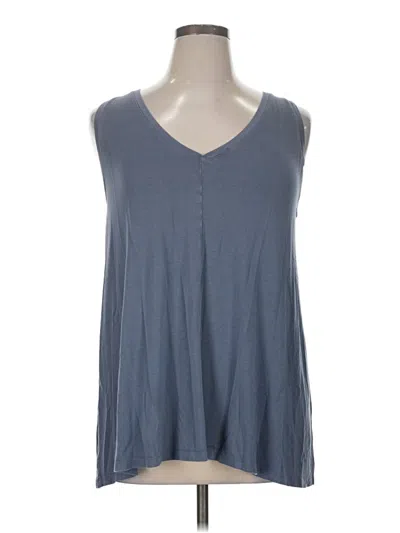 Pre-owned Lane Bryant Sleeveless T-shirt In Blue