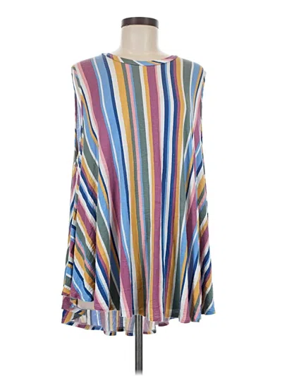 Pre-owned Lane Bryant Sleeveless T-shirt In Blue