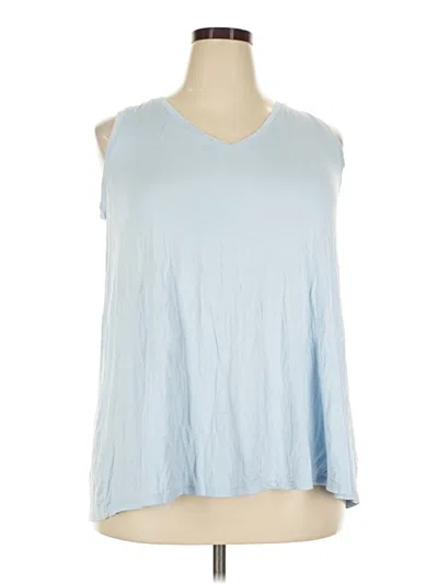 Pre-owned Lane Bryant Sleeveless T-shirt In Blue