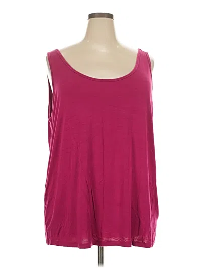 Pre-owned Lane Bryant Sleeveless T-shirt In Burgundy