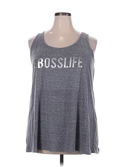 Pre-owned Lane Bryant Sleeveless T-shirt In Gray
