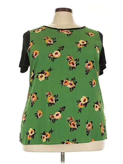 Pre-owned Lane Bryant Sleeveless T-shirt In Green