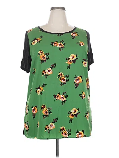 Pre-owned Lane Bryant Sleeveless T-shirt In Green