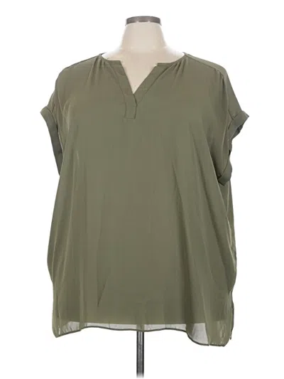 Pre-owned Lane Bryant Sleeveless T-shirt In Green