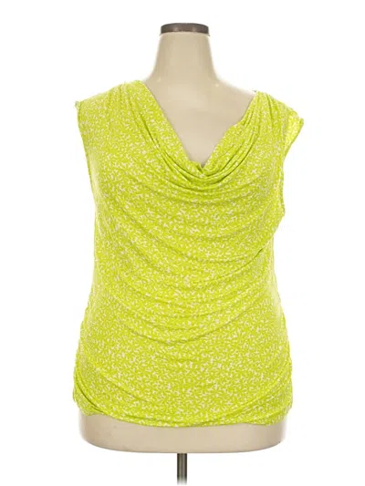 Pre-owned Lane Bryant Sleeveless T-shirt In Green