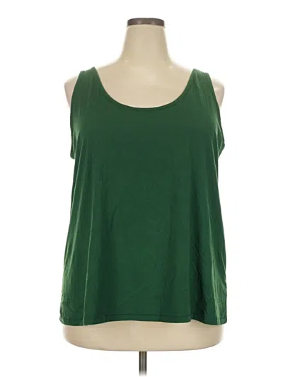 Pre-owned Lane Bryant Sleeveless T-shirt In Green