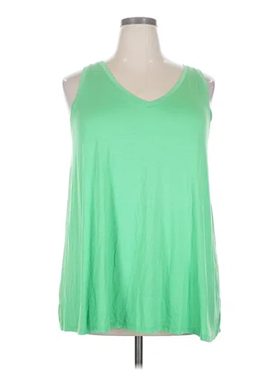 Lane Bryant Sleeveless T-shirt In Green