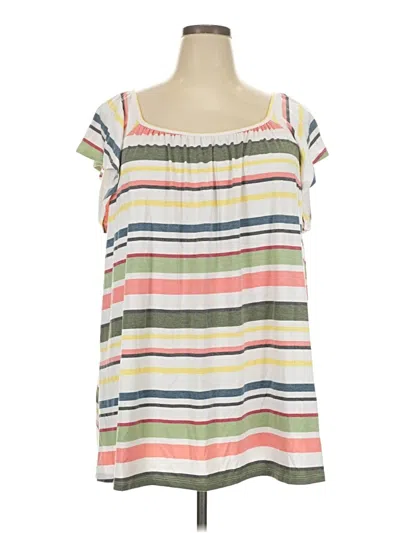 Pre-owned Lane Bryant Sleeveless T-shirt In Ivory