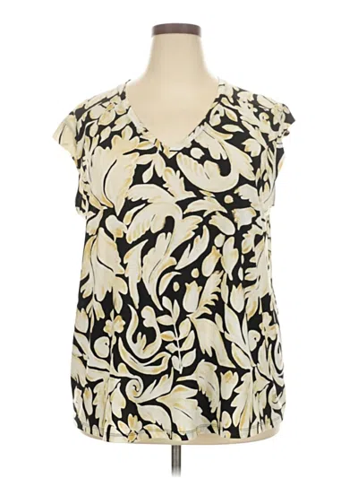 Pre-owned Lane Bryant Sleeveless T-shirt In Ivory