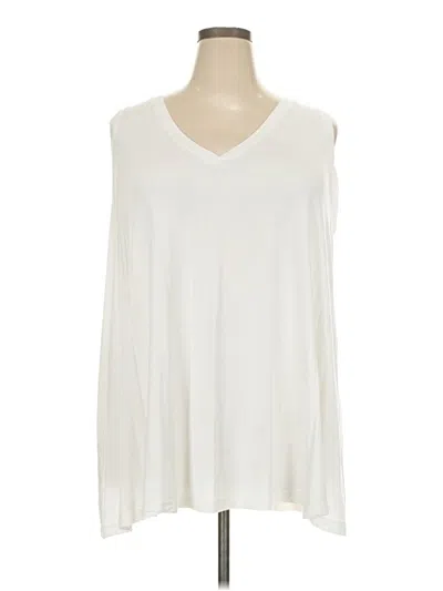 Pre-owned Lane Bryant Sleeveless T-shirt In Ivory