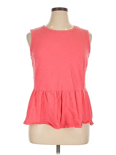 Pre-owned Lane Bryant Sleeveless T-shirt In Pink
