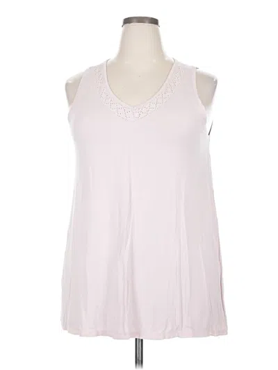 Pre-owned Lane Bryant Sleeveless T-shirt In Pink