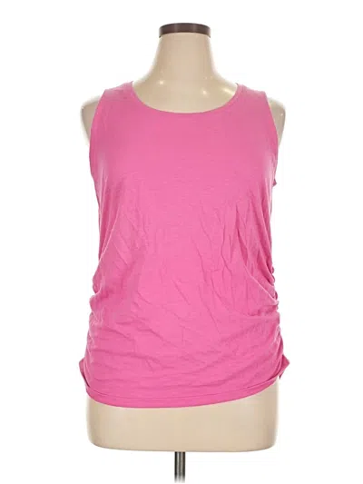 Pre-owned Lane Bryant Sleeveless T-shirt In Pink