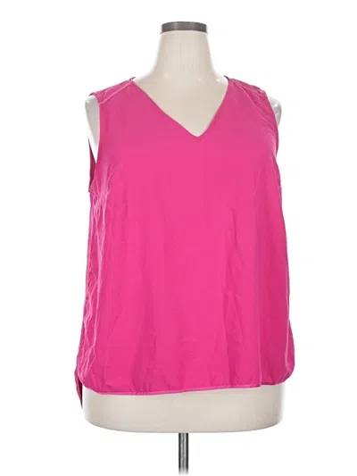 Pre-owned Lane Bryant Sleeveless T-shirt In Pink