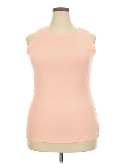 Pre-owned Lane Bryant Sleeveless T-shirt In Pink