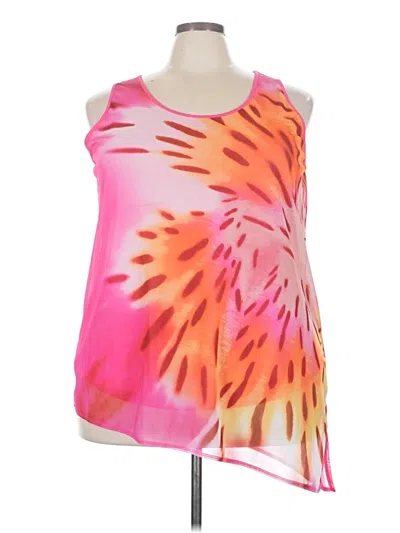Pre-owned Lane Bryant Sleeveless T-shirt In Pink