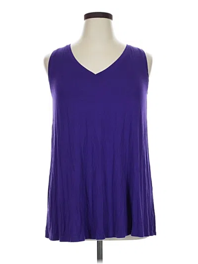 Pre-owned Lane Bryant Sleeveless T-shirt In Purple