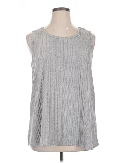 Pre-owned Lane Bryant Sleeveless T-shirt In Silver
