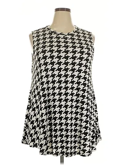 Pre-owned Lane Bryant Sleeveless T-shirt In Silver