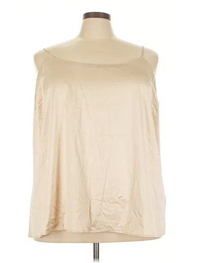 Pre-owned Lane Bryant Sleeveless T-shirt In Tan