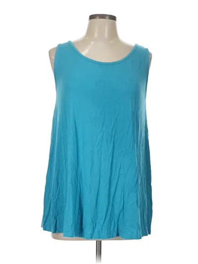 Pre-owned Lane Bryant Sleeveless T-shirt In Teal