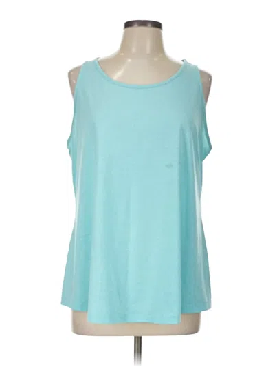 Pre-owned Lane Bryant Sleeveless T-shirt In Teal
