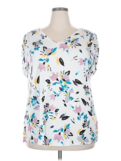 Pre-owned Lane Bryant Sleeveless T-shirt In White