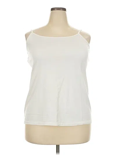 Pre-owned Lane Bryant Sleeveless T-shirt In White