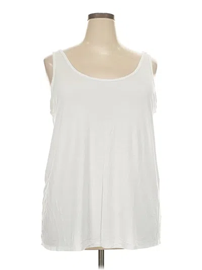 Pre-owned Lane Bryant Sleeveless T-shirt In White