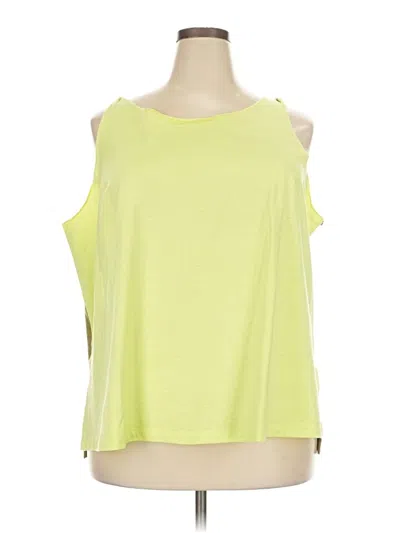 Pre-owned Lane Bryant Sleeveless T-shirt In Yellow
