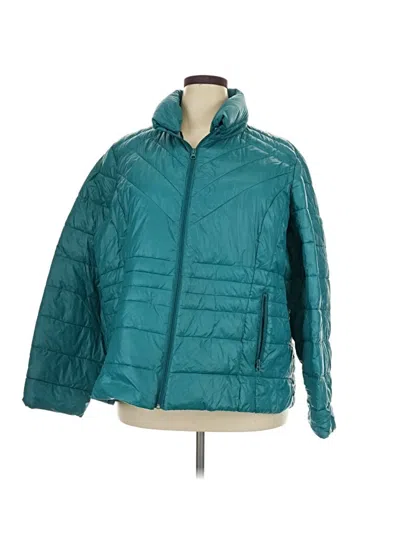 Pre-owned Lane Bryant Snow Jacket In Teal