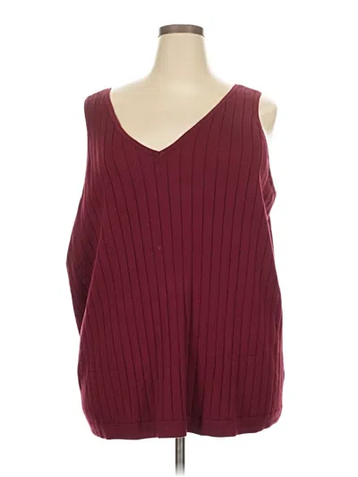 Lane Bryant Sweater Vest In Burgundy