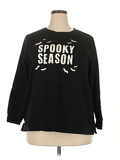 Pre-owned Lane Bryant Sweatshirt In Black