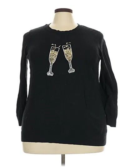 Pre-owned Lane Bryant Sweatshirt In Black