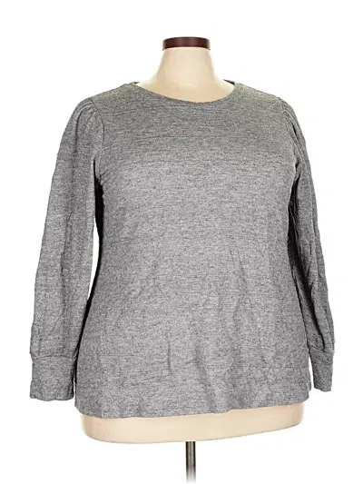 Pre-owned Lane Bryant Sweatshirt In Gray