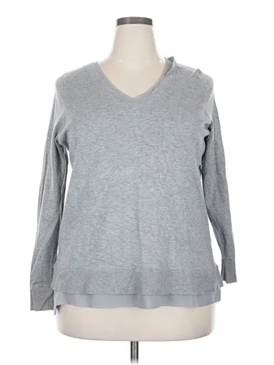 Pre-owned Lane Bryant Sweatshirt In Gray