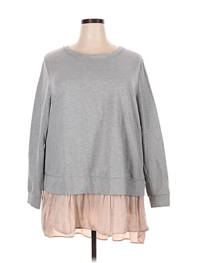Pre-owned Lane Bryant Sweatshirt In Gray