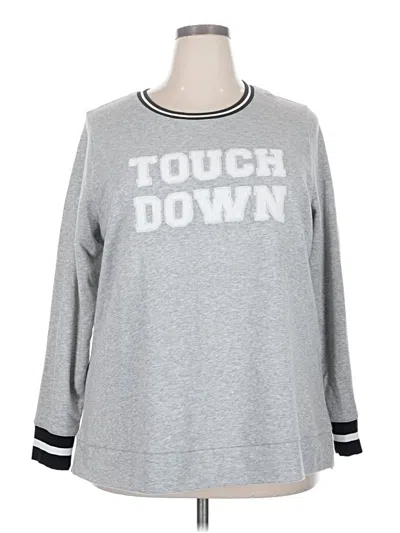 Pre-owned Lane Bryant Sweatshirt In Gray