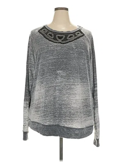 Pre-owned Lane Bryant Sweatshirt In Gray